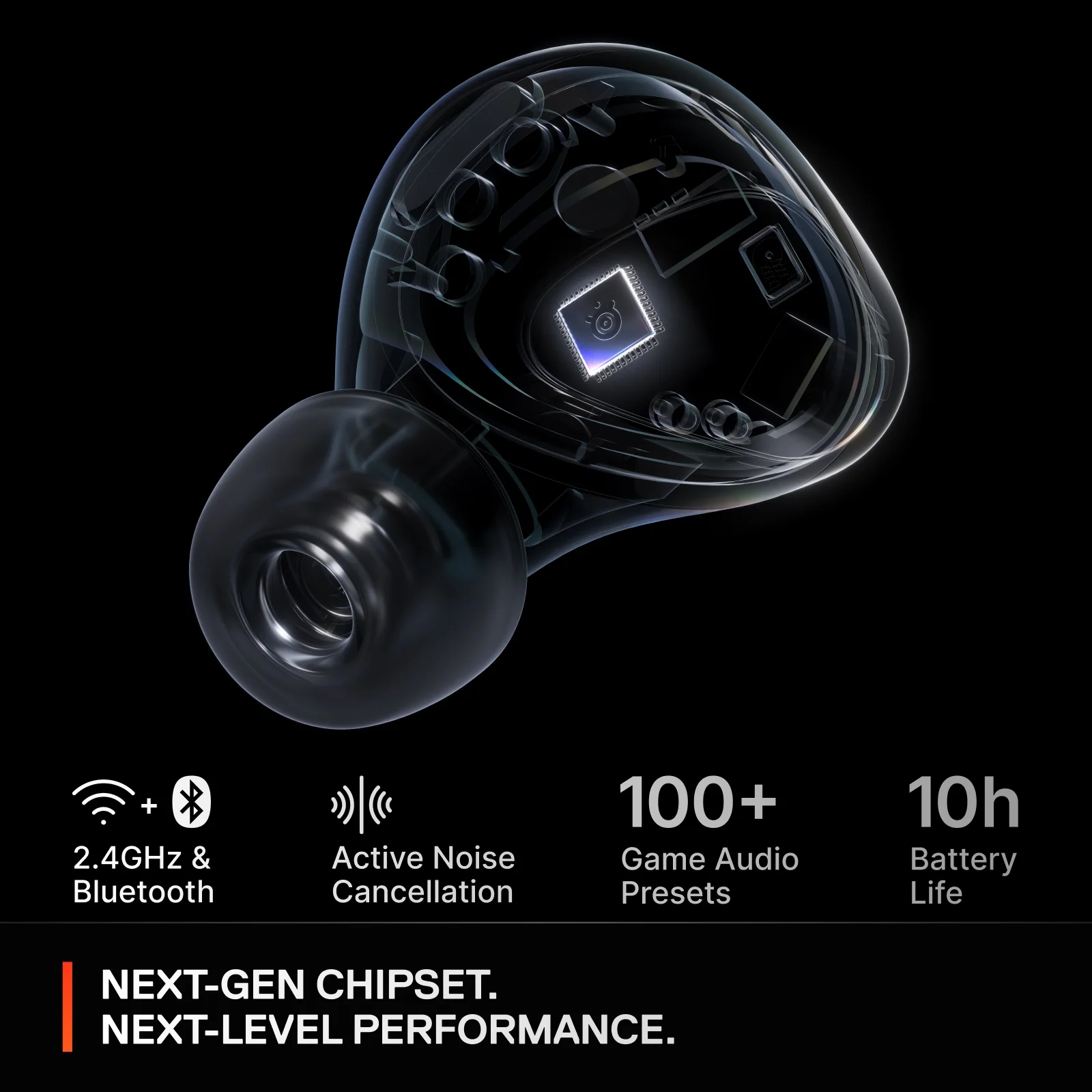 Steelseries SteelSeries Arctis GameBuds™ for Xbox — Wireless Charging and 40H Battery — Compatible with PC, PS5, Switch, Mobile, Black