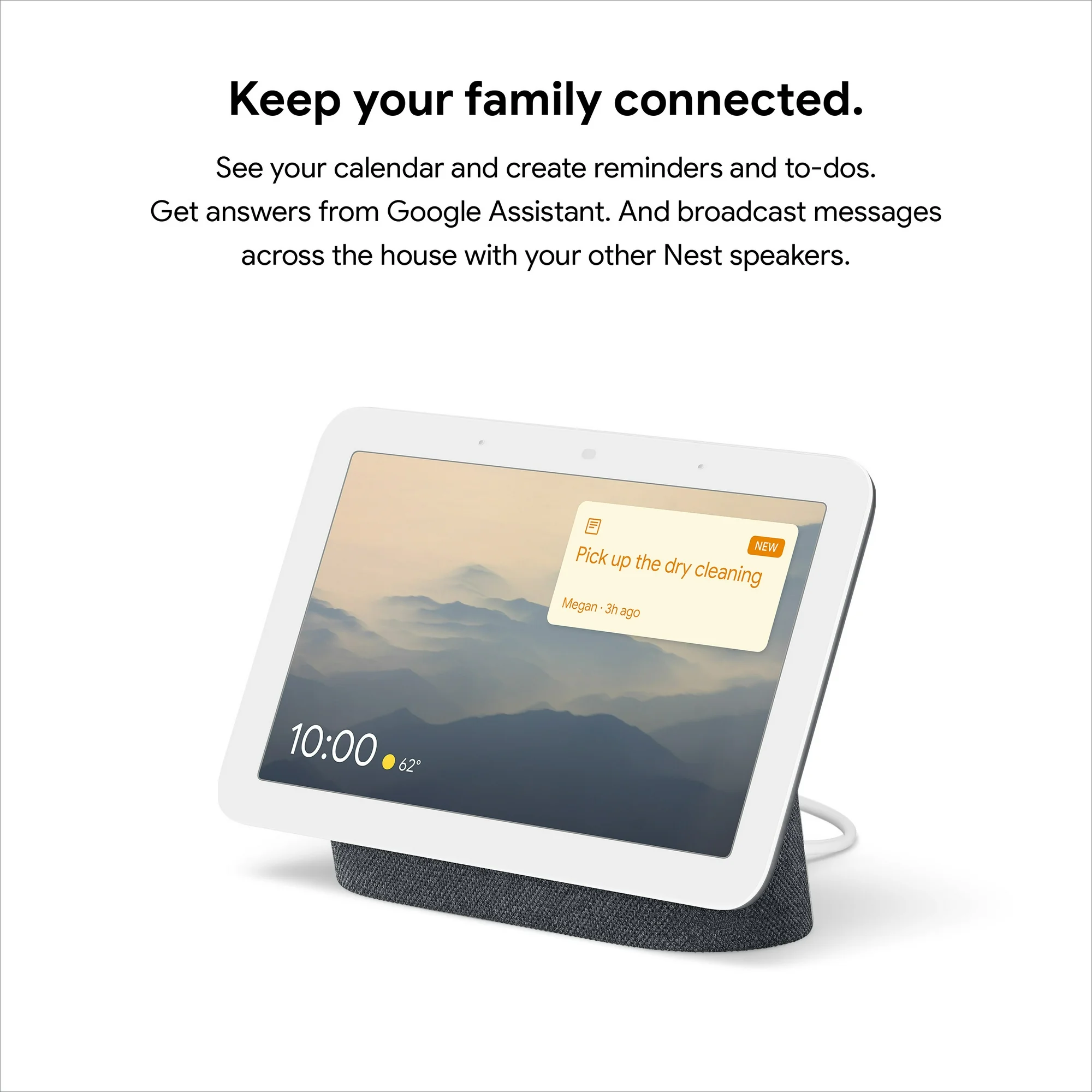 Google Nest Hub 2nd Gen - Smart Home Display with Google Assistant - Charcoal