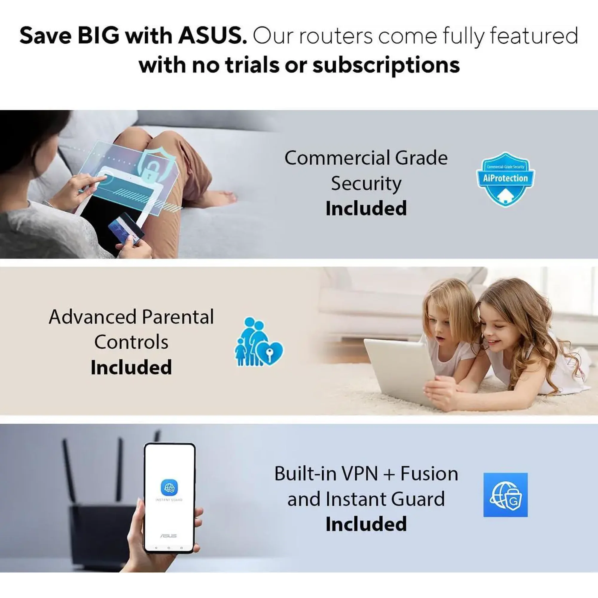 ASUS ROG Rapture GT-AX11000 Pro Tri-Band WiFi 6 gaming router, 10G port, Quad-core 2.0 GHz CPU, ASUS RangeBoost Plus, UNII4, Triple-level game acceleration,