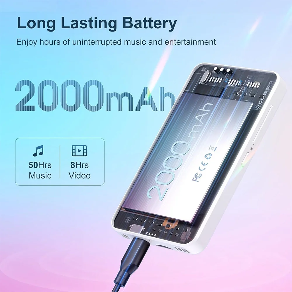 MECHEN H1 Pro MP3 Player with Bluetooth and Wifi, 4" Full Touch Screen Music Player with Spotify, Amazon Music, Deezer, Audible, Browser, Up to 512GB