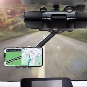 Yiyasu Universal 360°Car Rearview Mirror Holder Stand For-Mobile Cell Smart Phone GPS Phone Holde