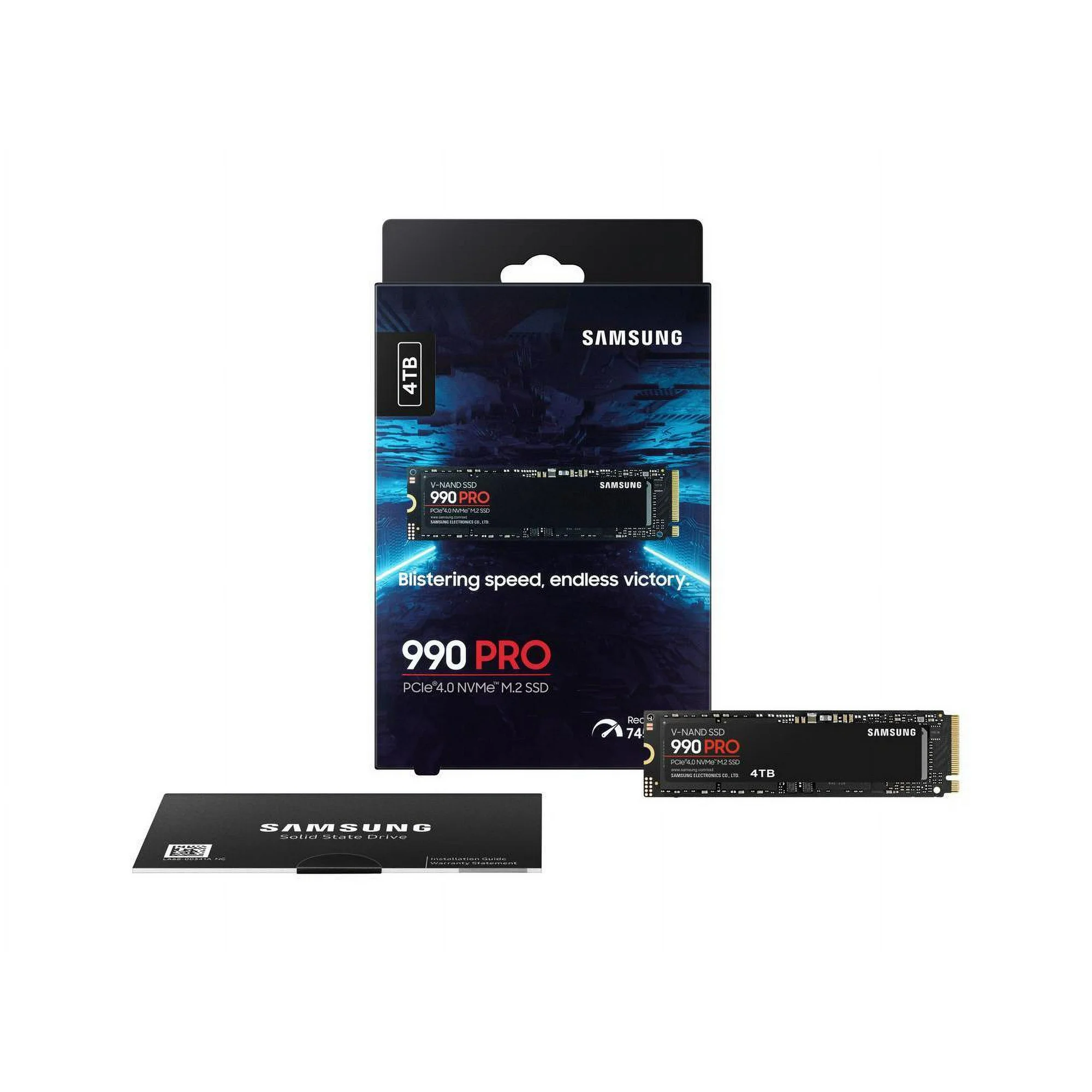 Samsung 990 PRO 4 TB Solid State Drive - M.2 2280 Internal - PCI Express NVMe (PCI Express 4.0 x4) - Gaming Console Device Supported - 7450 MB/s Maximum Read Transfer Rate - 256-bit