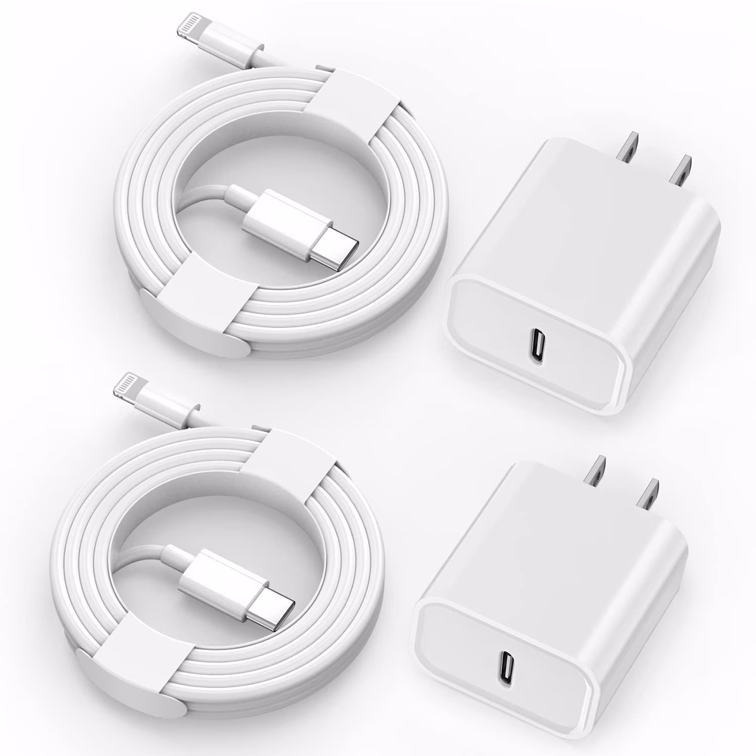 iPhone Charger, 2 Pack 20W PD White Fast Charger Block with 6ft Fast Charging Cables Compatible with iPhone 14/13/12/11