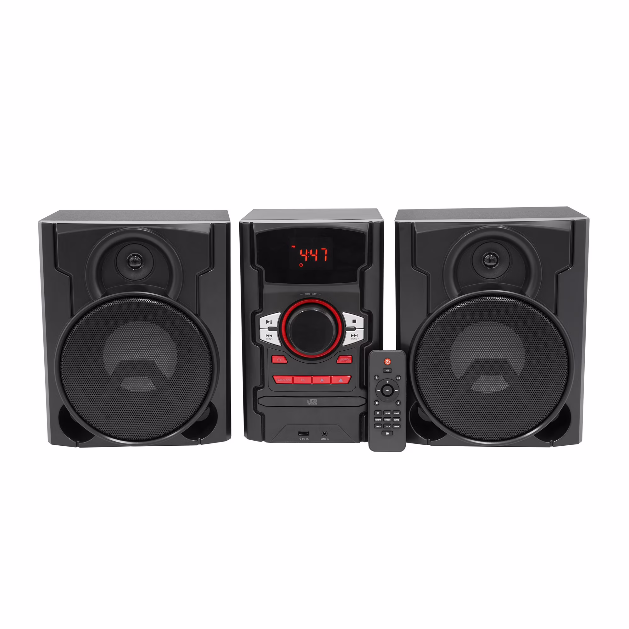 Onn. 100W CD Stereo System with Bluetooth and USB Charging Port